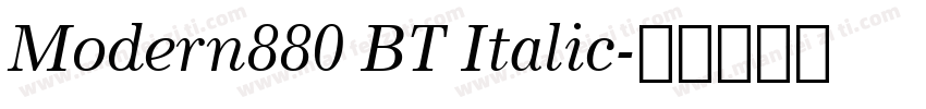 Modern880 BT Italic字体转换